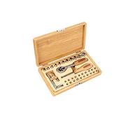 Brüder Mannesmann Werkzeuge M29000 Tool Box 41-Piece Tool Set in Bamboo Case