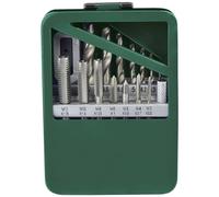 Brüder Mannesmann Werkzeuge M53215 Tap Drill Bit Set 15 Pieces Green Silver