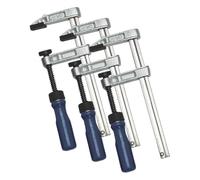 Brueder Mannesmann Werkzeuge M90400 - Sargento de barra, Color Plata, 50 x 150mm (Paquete de 3)