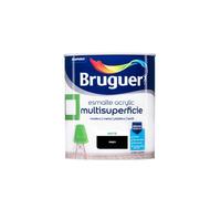 Bruguer Esmalte acrílico multisuperficie al agua Mate Negro 750 ml
