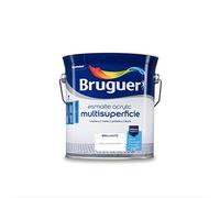 Bruguer Acrylic Multisuperficie Esmalte al agua - Pintura 4 L, Brillante Blanco Permanente