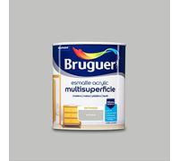 Bruguer Esmalte acrílico multisuperficie al agua Satinado Gris Suave 750 ml