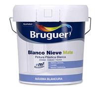 Bruguer Blanco Nieve Plástica Pintura para paredes 4L