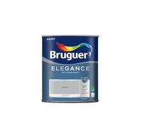 Bruguer ELEGANCE Pintura Monocapa ExtraMate, Paredes y Techos, Interior, Exterior protegido, Alta Durabilidad, UltraLavable, Resistente al Desgaste y Manchas Gris Piedra 750 ml