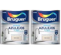 Bruguer Esmalte Azulejos al Agua Satinado Piedra Natural 750ml (Paquete de 2)