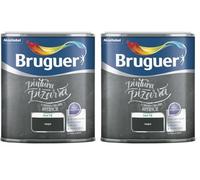 Bruguer Pintura Acrílica Pizarra Multisuperficie Negro 750 ml (Paquete de 2)