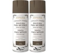 Bruguer Rust-Oleum Chalky Finish pintura para muebles en spray Cacao 400 ml (Paquete de 2)