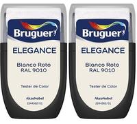 Bruguer Tester ELEGANCE Pintura Monocapa Blanco Roto Ral 9010 30 Ml (Paquete de 2)