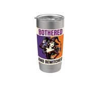 Bruja Pinup molesta y embrujada Halloween Vaso térmico de acero inoxidable de doble pared