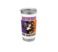 Bruja Pinup molesta y embrujada Halloween Vaso térmico de acero inoxidable de doble pared