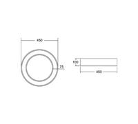 BRUMBERG Anillo circular Biro, Ø 45 cm, DALI, blanco, 4.000 K
