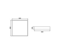 BRUMBERG Biro Square, 60x60cm, DALI atenuable, plata, 4.000 K