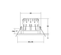 BRUMBERG foco LED BB21 IP65 caja de conexiones on/off negro mate