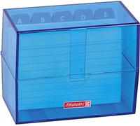 Brunnen 102057033 - Tarjetero (12 x 9,5 x 6,5 cm, para tarjetas A7, poliestireno), color azul