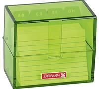 Brunnen 102058052 - Tarjetero (poliestireno, capacidad para tarjetas A8 de 8,5 x 7,5 x 4,8 cm), color verde