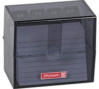 Brunnen 102058090 - Fichero (8,5 x 7,5 x 4,8 cm, para tarjetas A8), poliestireno, ónice y código de color)