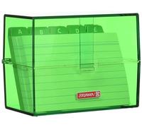 Brunnen, 1026353583, BRUNNEN 102057052 - Fichero, 12 x 9,5 x 6,5 cm (para tarjetas A7), poliestireno, kiwi, código de color, 1,