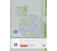 Brunnen 104412501 Cuaderno Reciclado A4 (con líneas, 16 hojas, linea 25, con margen)