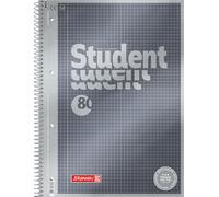Brunnen 1067174 Bloc de notas Student Premium Duo, portada de calidad con efecto metálico A4