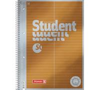 Brunnen 1067174 Bloc de notas Student Premium Duo, portada de calidad con efecto metálico A4