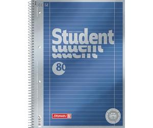 Brunnen 1067174 Bloc de notas Student Premium Duo, portada de calidad con efecto metálico A4