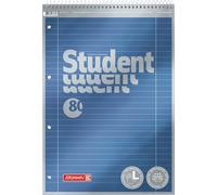 Brunnen 1067174 Bloc de notas Student Premium Duo, portada de calidad con efecto metálico A4 mit Kopfspirale
