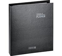 BRUNNEN Agenda de anillas con inserción, surtido de profesores 2023/2024, color negro, 2 páginas = 1 semana