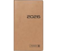 BRUNNEN Agenda de bolsillo, modelo 753 2026, A6, cartón, marrón