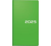 BRUNNEN Agenda de bolsillo modelo 756 (2025), 2 páginas = 1 semana, A6, 144 páginas, tapa balacron, color verde claro