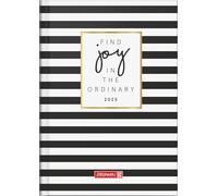 BRUNNEN Agenda de libro modelo 796 (2025) "Stripes", 2 páginas = 1 semana, A5, 128 páginas, cubierta gráfica