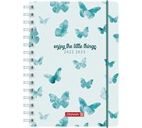 BRUNNEN Agenda escolar 2022/2023, tamaño A5, 1 página = 1 día: 1 página = 1 día, sábado y así en una página, 1072055043, diseño de mariposa