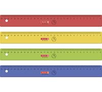 Brunnen Baier & Schneider Brunnen 104972530 - Regla para zurdos (30 cm, 4 colores diferentes)