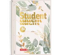Brunnen Bloom Premium Student Bloom - Cuaderno (A4, 80 hojas/160 páginas, líneas 27)