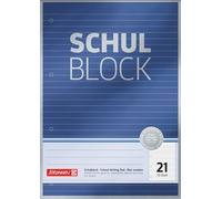 Brunnen Bloque escolar Premium A4, color azul