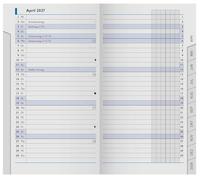 BRUNNEN BRUNNEN 753 2027 - Calendario mensual de repuesto, 87 x 153 mm, cartón, color blanco