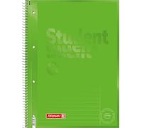 Brunnen - Cuaderno escolar con encuadernación en espiral, 4 orificios, 25 líneas, 90 g/m², tamaño A4