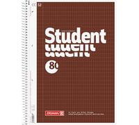 BRUNNEN Cuaderno escolar para estudiantes, A4, líneas 23, 80 hojas, color marrón