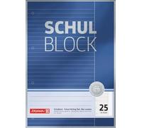 BRUNNEN Cuaderno escolar Premium, A4, 25, 50 hojas, color azul