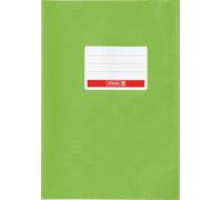 Brunnen - Funda protectora para libro y/o cuaderno - personalizable con nombre y estructura relieve/rafia estructura, 1 Sobre, color verde claro A5