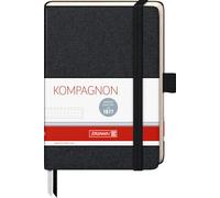 Brunnen Kompagnon 105521905 - Cuaderno (tapa dura, 9,5 x 12,8 cm, con puntos, 192 páginas), color negro