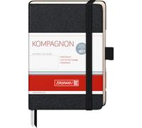 Brunnen Kompagnon - Cuaderno de notas (9,5 x 12,8 cm, en blanco, 96 páginas), color negro