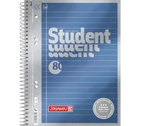 BRUNNEN Libreta escolar Premium Student | A5, líneas 4, 80 hojas, color azul