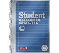 BRUNNEN Libreta Premium Student | A4, líneas 27, 80 hojas, color azul