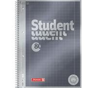 BRUNNEN Libreta Premium Student | A4, líneas 28, 80 hojas, antracita