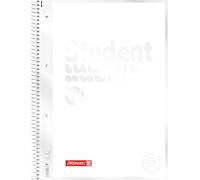 BRUNNEN Libreta Premium Student "White" | A4, líneas 28, 80 hojas, color blanco