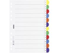 Brunnen Office To Go - Hojas separadoras para carpeta archivadora de anillas (polipropileno, tamaño DIN A4, 225 x 297 mm, 12 unidades)