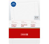 Brunnen - Papel perforado para carpetas con anillas (A4, 70 g/m², 4 agujeros, 27 unidades), color blanco