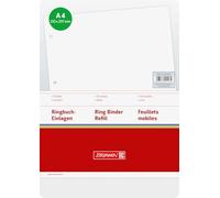Brunnen - Recambio para archivador de anillas, tamaño A4, 70 g/m², 4 orificios, 50 páginas, color blanco