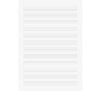 Brunnen - Recambio para cuaderno (tamaño A4, 70 g/m², 1 unidad, con pentagramas, 12 líneas)