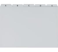 Brunnen - Tarjetas organizadoras para tarjetero (índice A-Z, plástico, tamaño DIN A5, 40 mm), color gris